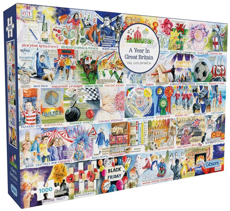 Gibsons - un anno in Gran Bretagna (di val golfinch) - 1000 pezzi 68×49 cm (l×a) - puzzle per adulti