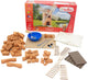 Teifoc ® construction box – windmill building set – 100 parts – real mini bricks with cement, bowl and trowel – building kit for children from 6 years
