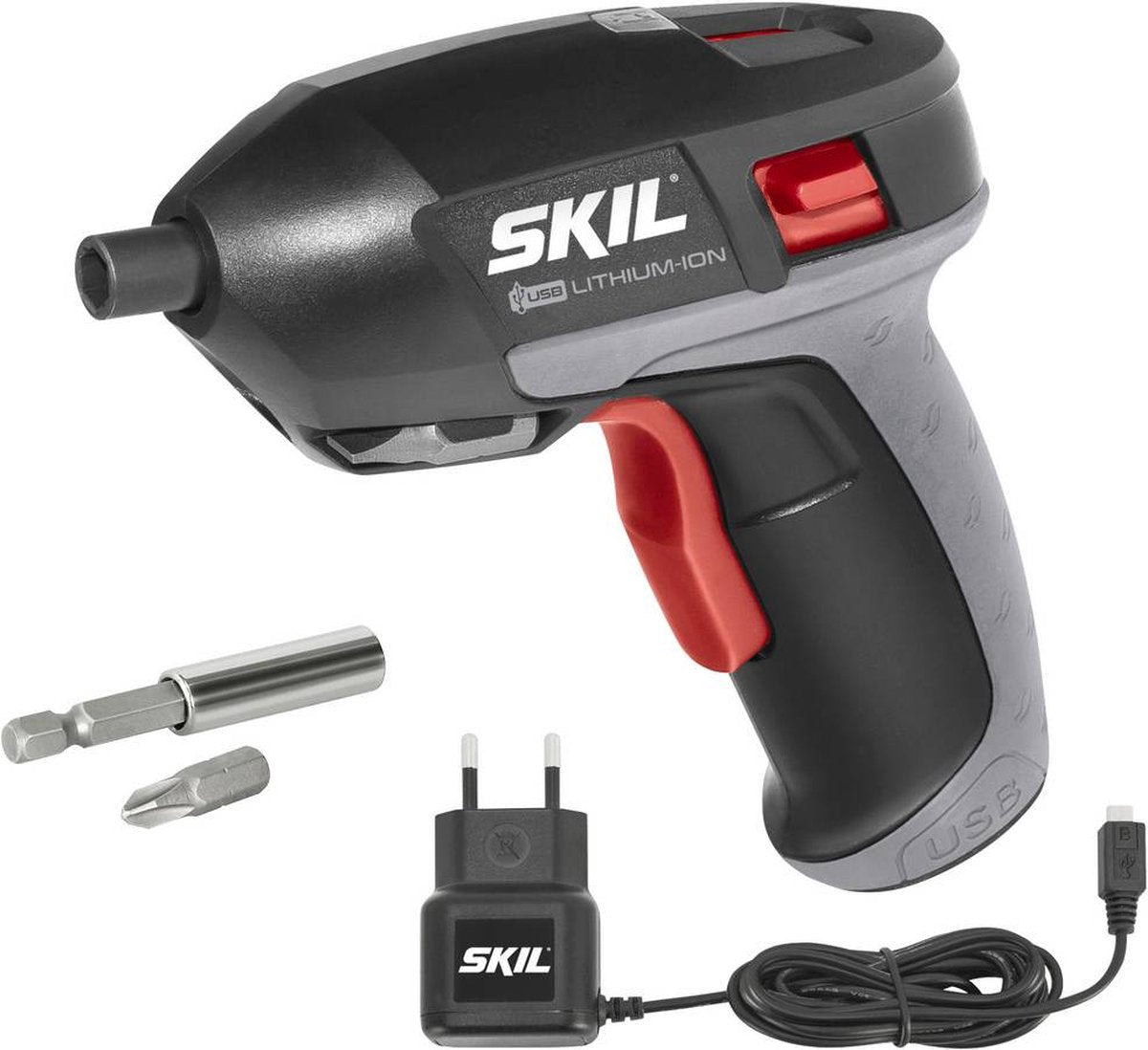 Skil accu schroefmachine 4v - accu schroevendraaier - micro usb oplader - inclusief koffer 35 schroefbits - 2636 ad