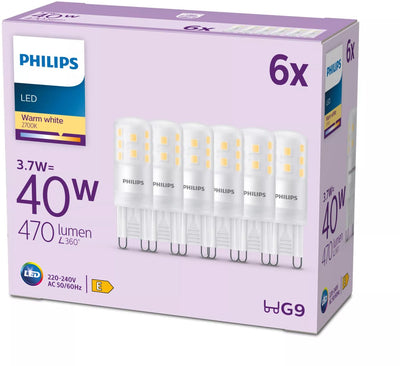 Philips LED capsule - 40 W - G9 - warm white light - 6 pieces