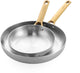 Greenpan Padova frying pan set 2-piece - 20 28cm - without PFAS-free non-stick coating - induction pan set - stainless steel pan set - oven safe up to 220°C - stainless steel handles - silver