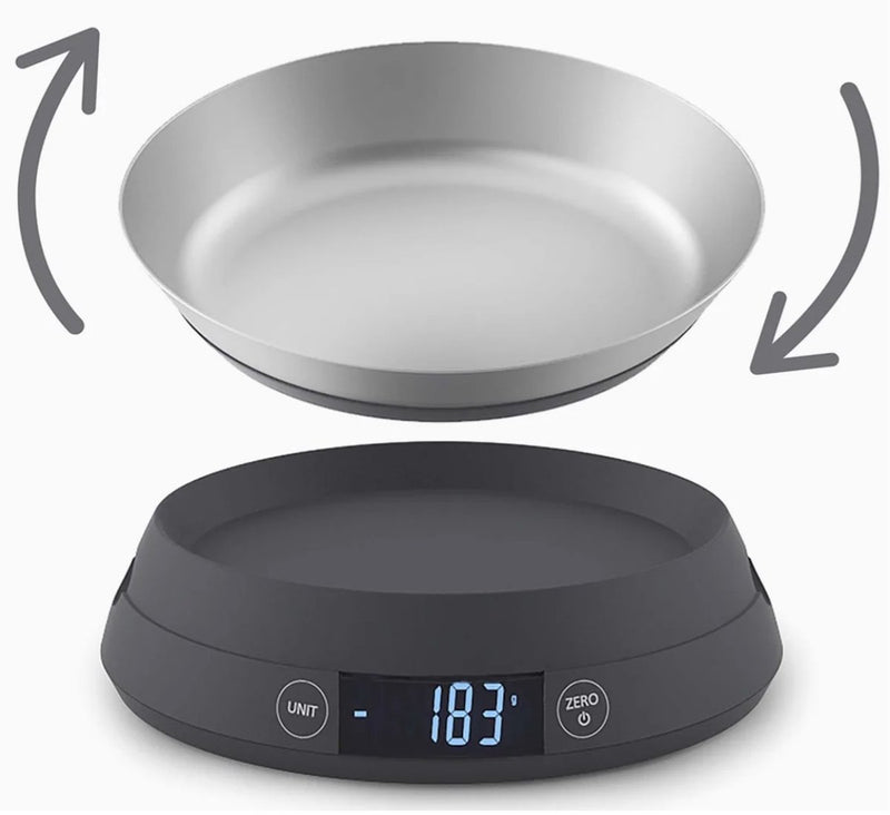 Báscula de cocina digital Joseph Joseph Switchscale - gris - 2 en 1 con báscula reversible