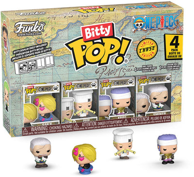 Funko one piece sanji (bitty pop!) Personaggi in vinile (set di 4) unisex pop! - neutro - standard