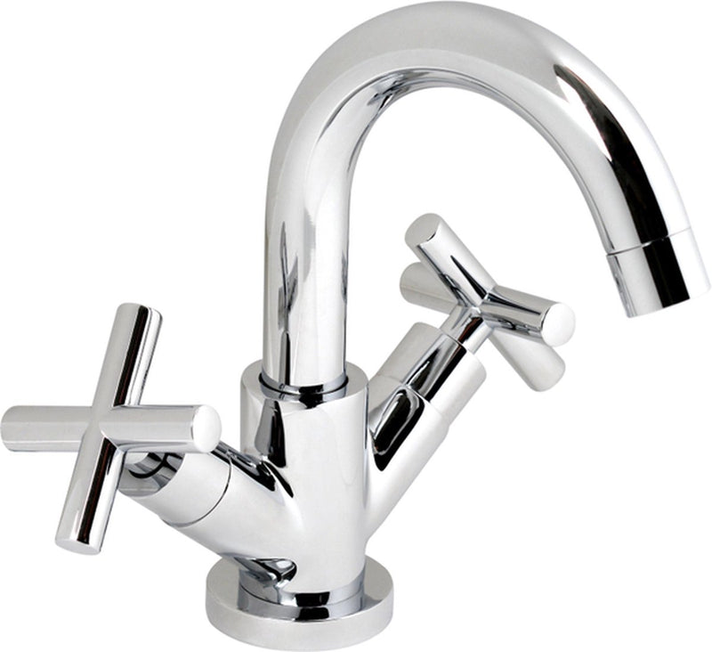Rubinetto lavabo Plieger cross - con bocca alta girevole - cromo