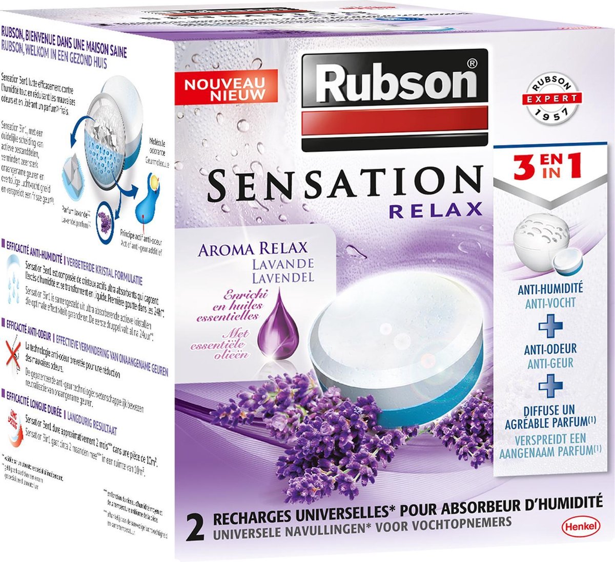 Rubson 1051260 - pastillas de recambio lavanda2x300g | 1 pieza