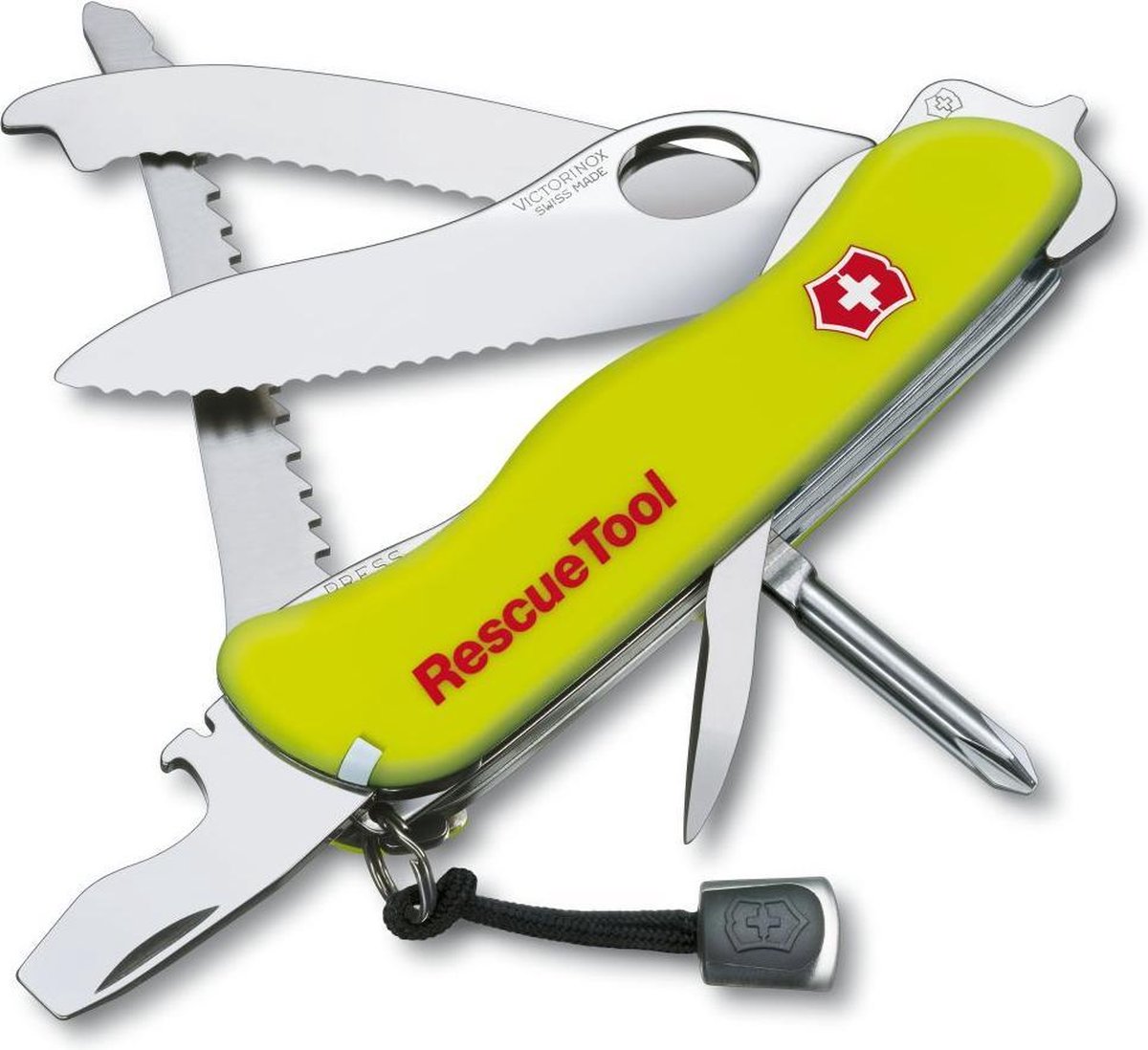 Victorinox herramienta de rescate 13 funciones navaja acero inoxidable amarillo
