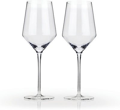 Bicchiere da vino angolare Viski - cristallo - 384 ml - 2 pezzi