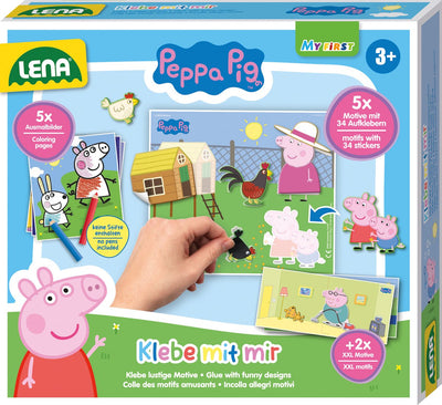 Juego educativo de manualidades de Lena Peppa Pig: aprende a pegar y pegar.