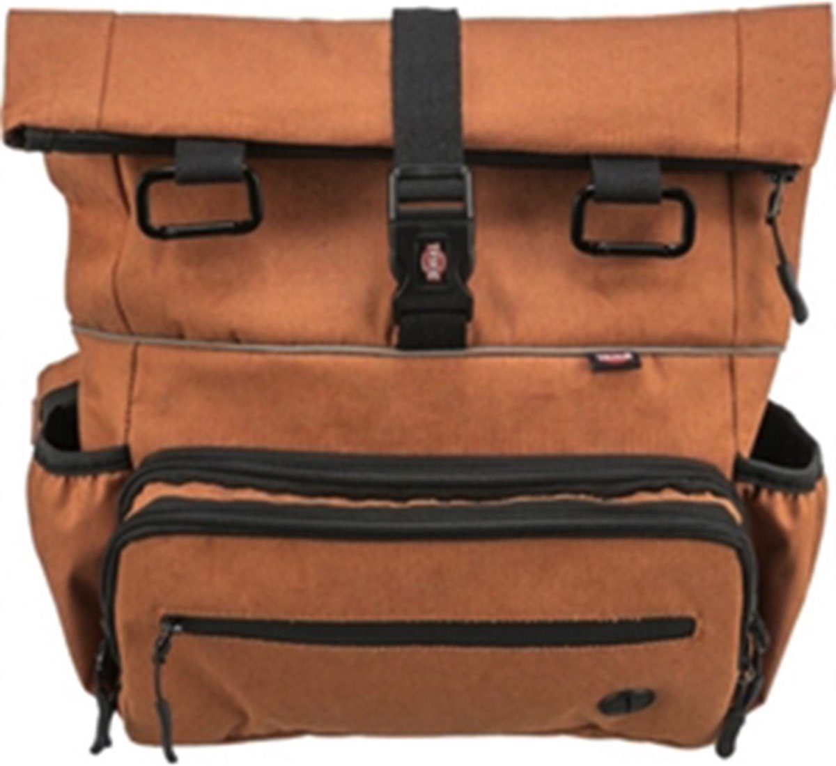 Zaino Trixie Rolltop con sacchetto d'anca con ruggine della cintura