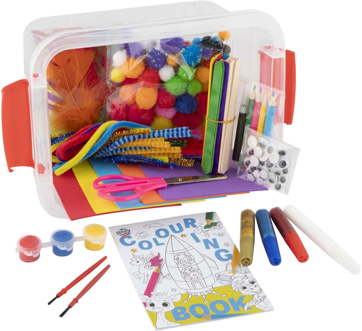 Caja de manualidades moxy creative craft group 24x18x12cm 240 piezas
