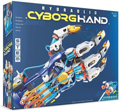 Construct and create hydraulic cyborg hand - robot building set - stem toy - 10+ years