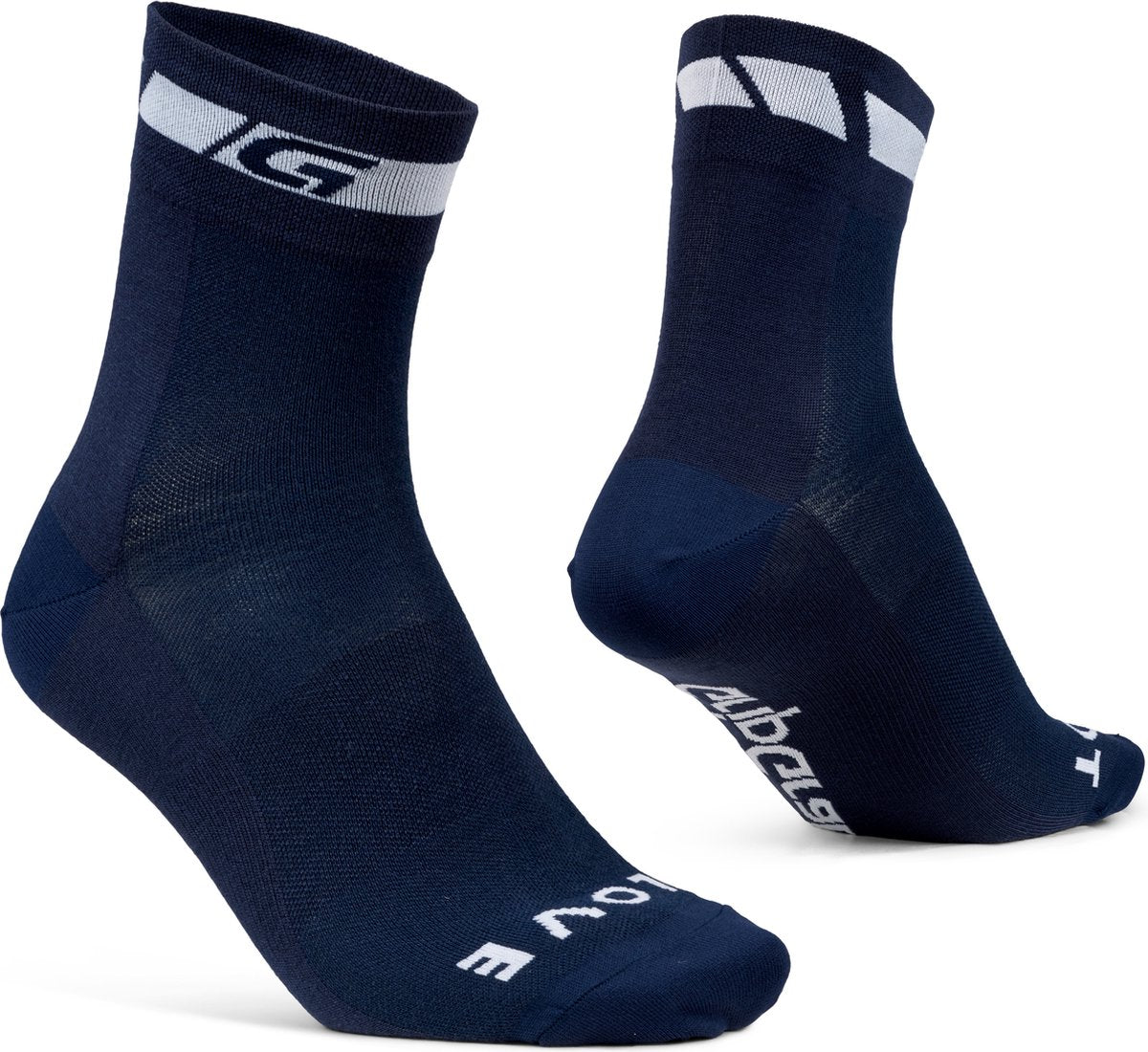 Gripgrab - classic regular cut zomer fietssokken 1 paar coolmax wielersport sokken - navy blauw - unisex - maat s (38-41)