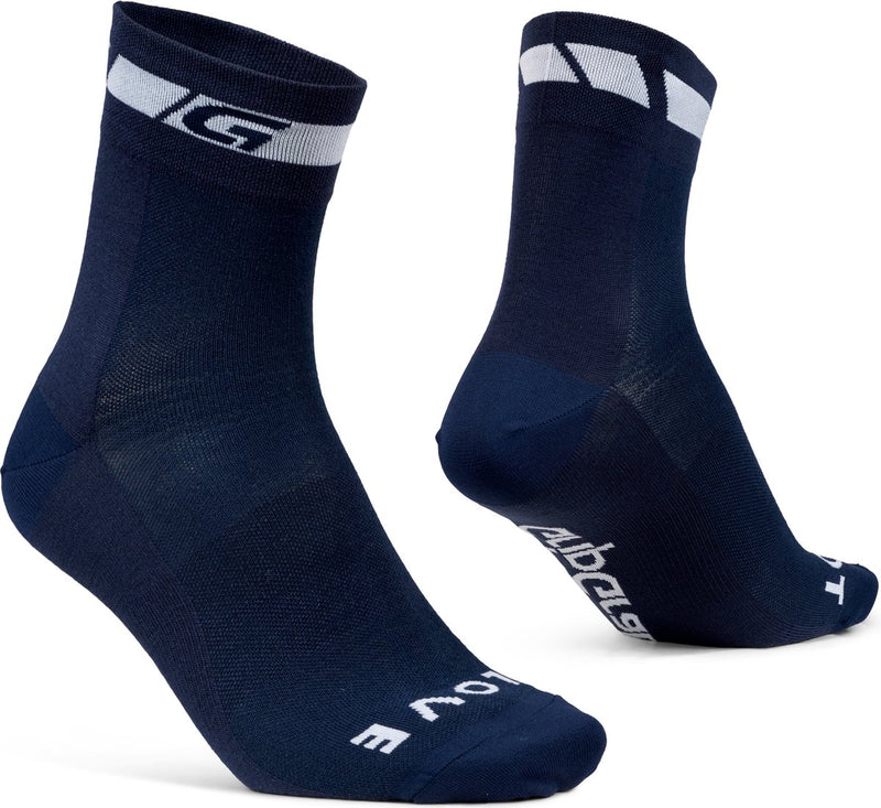 Gripgrab - calcetines de ciclismo clásicos de verano de corte regular 1 par de calcetines de ciclismo coolmax - azul marino - unisex - talla xs (35-38)