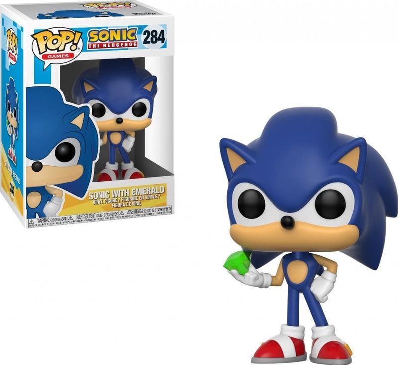 ¡Funko pop! figura de vinilo sonic the hedgehog con esmeralda - figura coleccionable