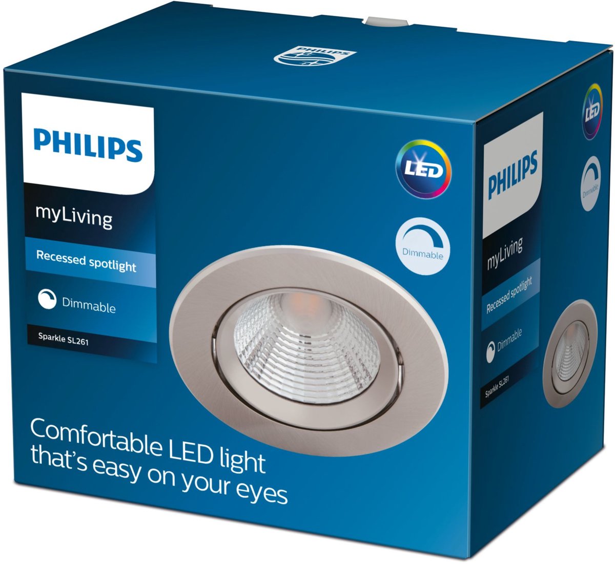 Philips LED Philips Sparkle foco empotrable - 3 luces - níquel