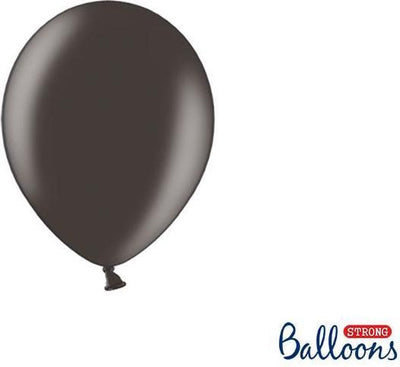 Palloncini forti sans marque senza marchio 12 cm, nero metallizzato (1 sacchetto con 100 pezzi)