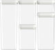 Curver kara storage canisters - set 0.5l + 2x1.2l + 1.8l + 2.4l - white