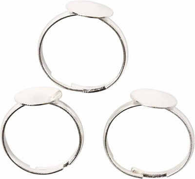 Anello da dito Creative Company, placcato in argento, 3 pezzi 1 scatola