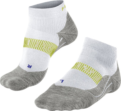 Falke ru4 cool calzini corti da corsa in materiale funzionale antivesciche da uomo bianchi - taglia 42-43