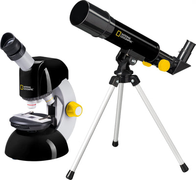Bresser national geographic telescope and microscope set with smartphone adapter