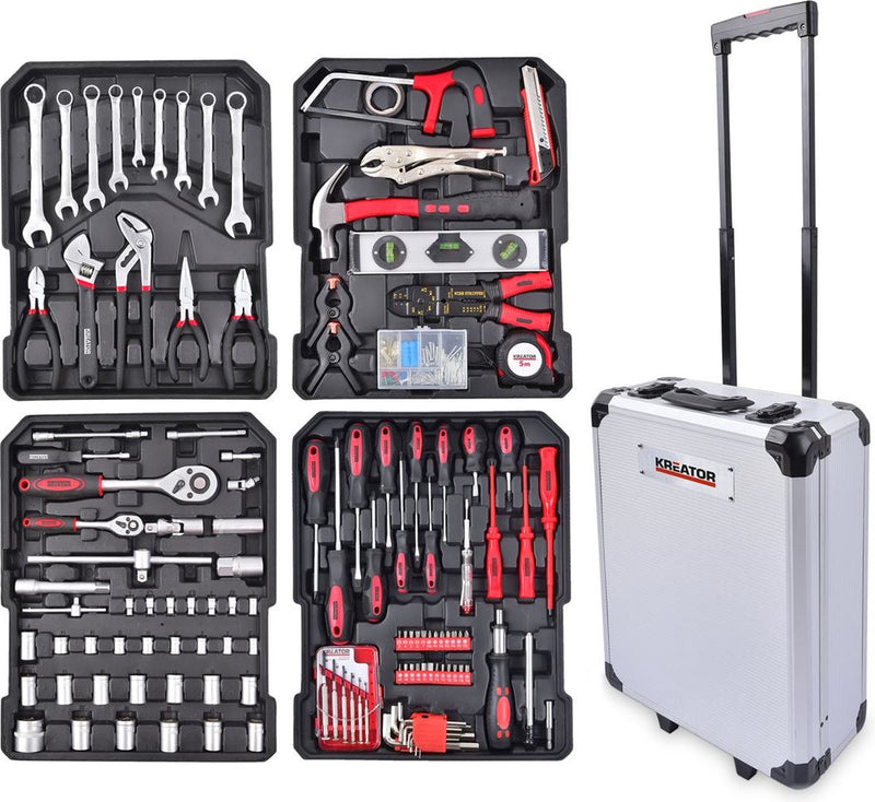 Caja de herramientas Kreator krt951011 - 253 piezas - carro