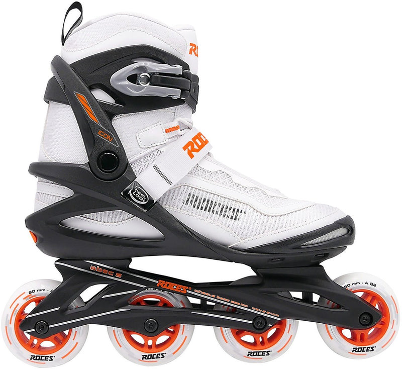 Roces icon x 80 skeelers - inline skates - wit oranje - maat 40