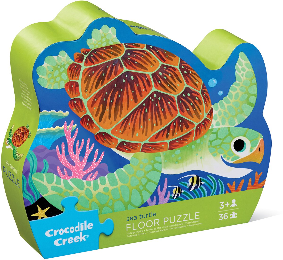 Puzzle de suelo Crocodile Creek tortuga marina - 36 piezas