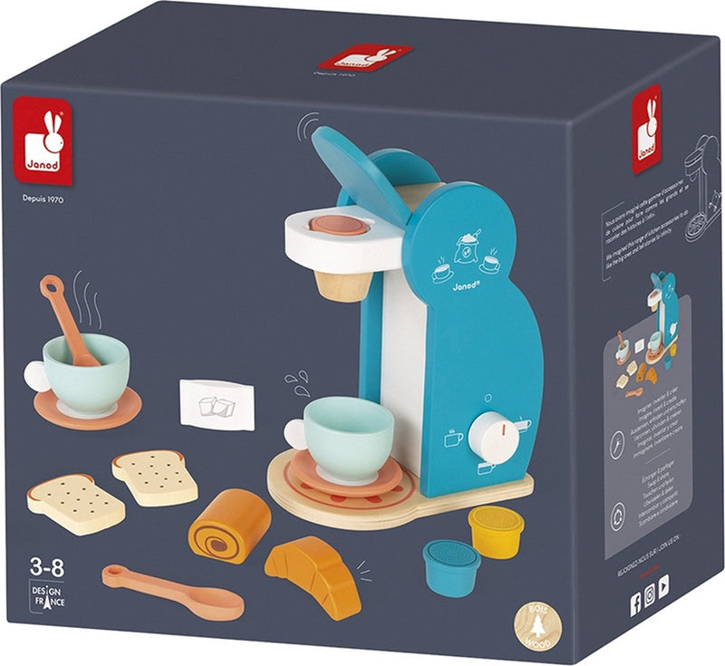 Janod - juego de desayuno de madera - incluye 14 accesorios