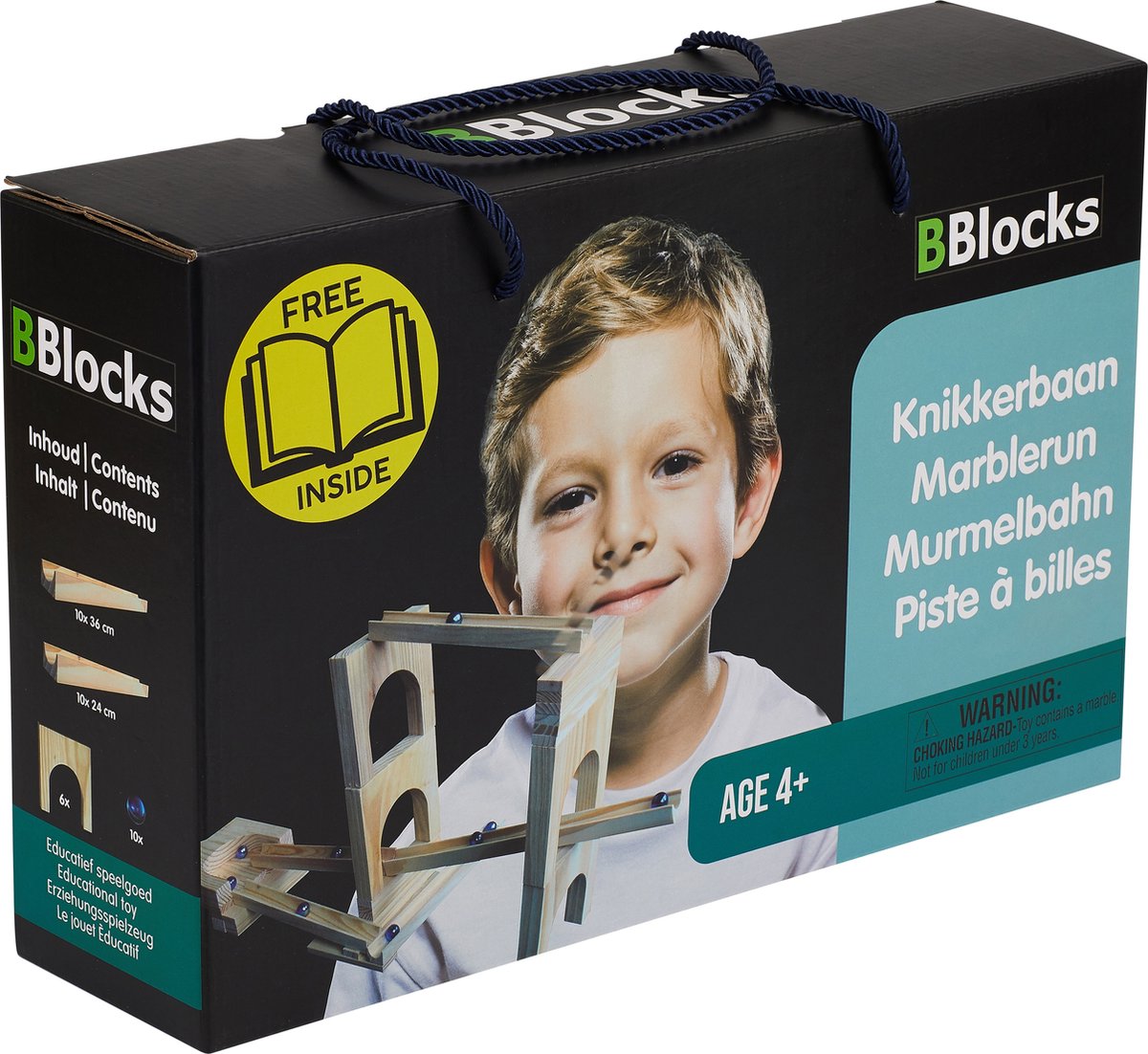 Bblocks houten knikkerbaan - 36 delig