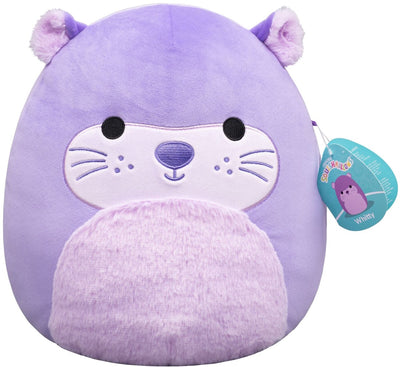 Squishmallows de Jazwares - peluche mediano (whitty - nutria marina morada con vientre peludo morado claro) - peluche de 30 cm