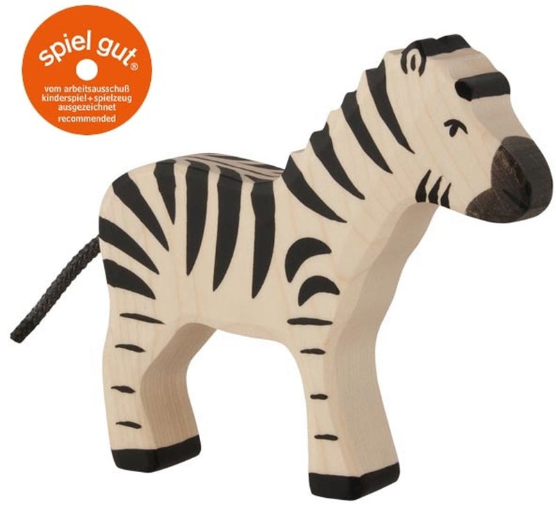 Holztiger wild - cebra - 14x3x14cm - figura de madera - hecho a mano