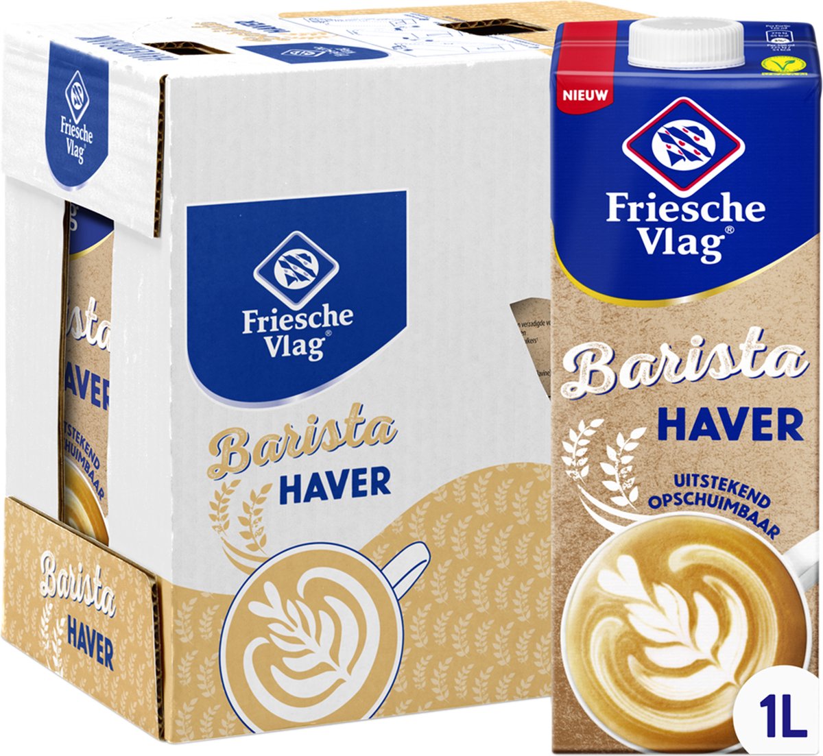Friesche vlag barista – haver opschuimmelk – plantaardig – 6 x 1 l – voordeelverpakking
