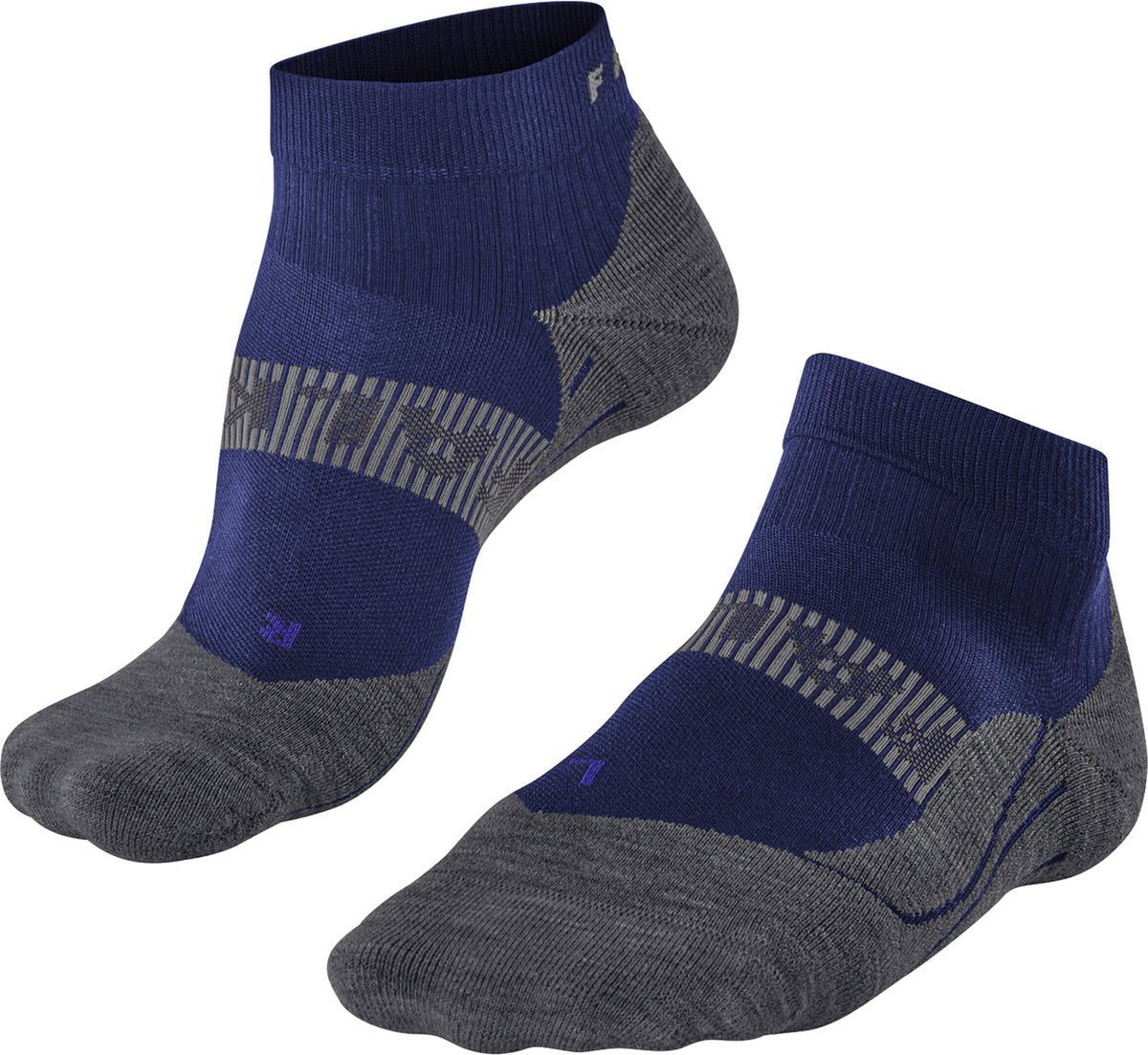 Falke ru4 cool short anti-blaar functioneel materiaal hardloopsokken heren blauw - maat 46-48