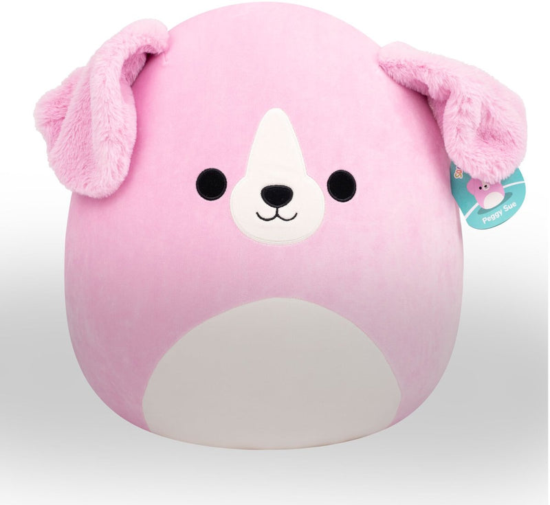 Squishmallows de Jazwares - peluche grande (peggy sue - golden retriever rosa con vientre blanco) - peluche de 40 cm