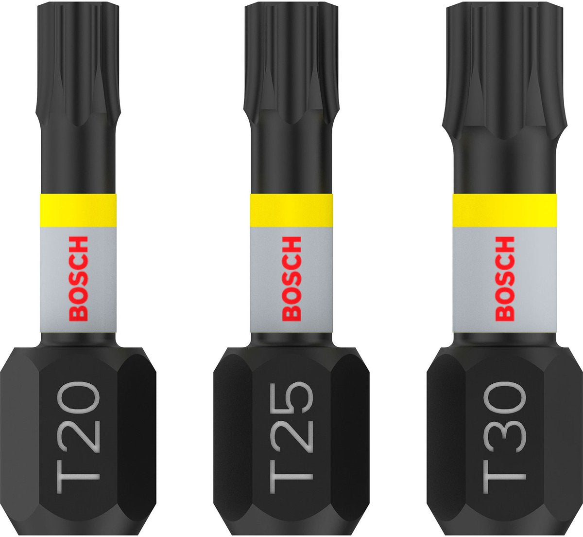Bosch impact control serie - torx schroefbit set - t20, t25, t30 - 25mm