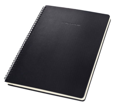 Sigel - quaderno a spirale - conceptum - a4 - nero - spirale con copertina rigida - 160 pagine - diamante - carta da 80 grammi - si-co820