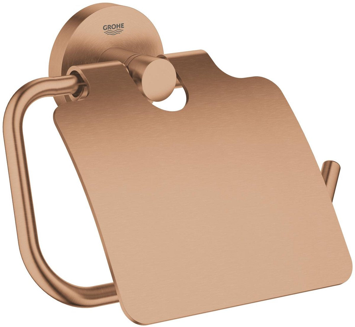 Portarotolo Grohe Start con coperchio – viti o colla – metallo – spazzolato tramonto caldo