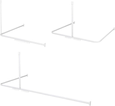 Sealskin sealskin shower curtain rod set easy-roll white