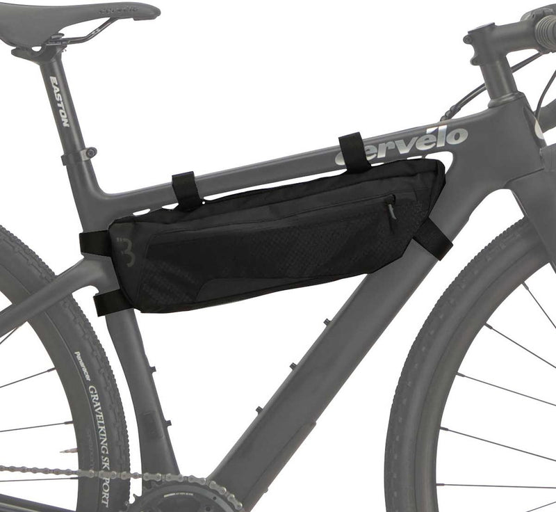 Bbb borsa da telaio per bici da strada bici da ghiaia 3 litri - borsa da bicicletta resistente all'acqua per bikepacking - regolabile - borse per bikepacking - middle mate small bsb-142
