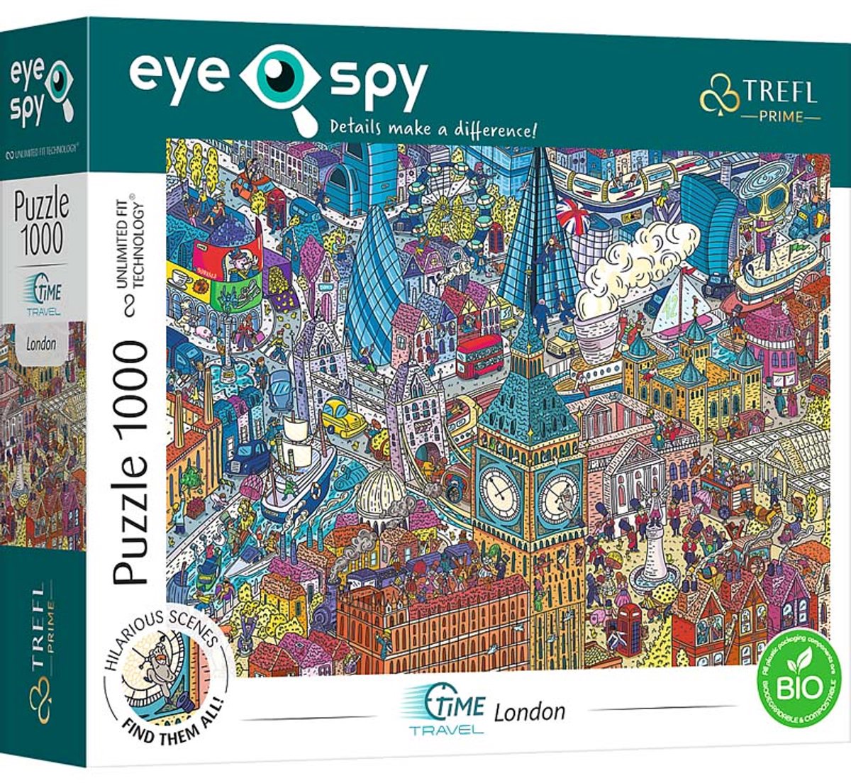 Trefl - puzzle - 1000 uft eye-spy - viaggio nel tempo: londra, regno unito_fsc mix 70%