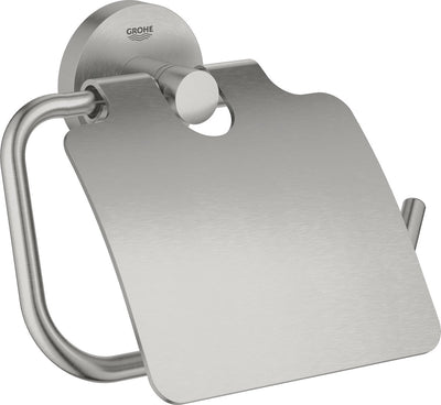 Portarrollos de papel higiénico Grohe Essentials - con tapa - supersteel (acero inoxidable) - 40367dc1