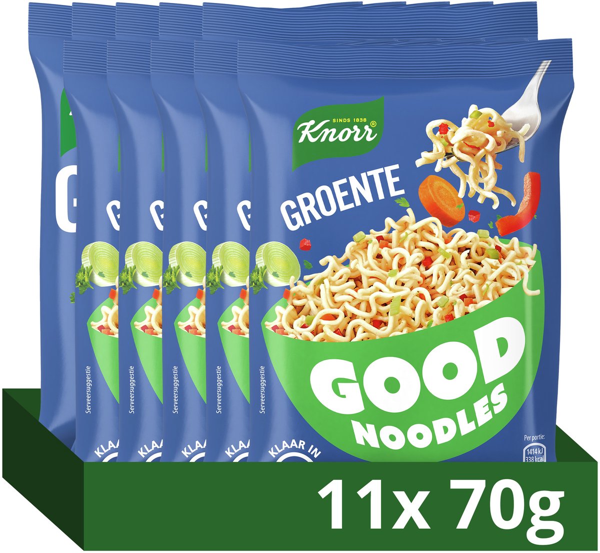 Knorr good noodles - vegetali - senza coloranti e conservanti artificiali - 11 x 70 g