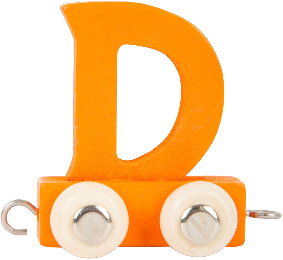 Piccole piede - Arancia del carattere in legno - D - 12 pezzi