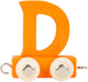 Piccole piede - Arancia del carattere in legno - D - 12 pezzi