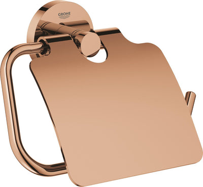 Portarrollos de papel higiénico Grohe Essentials - con tapa - Warm Sunset (bronce brillante) - 40367da1