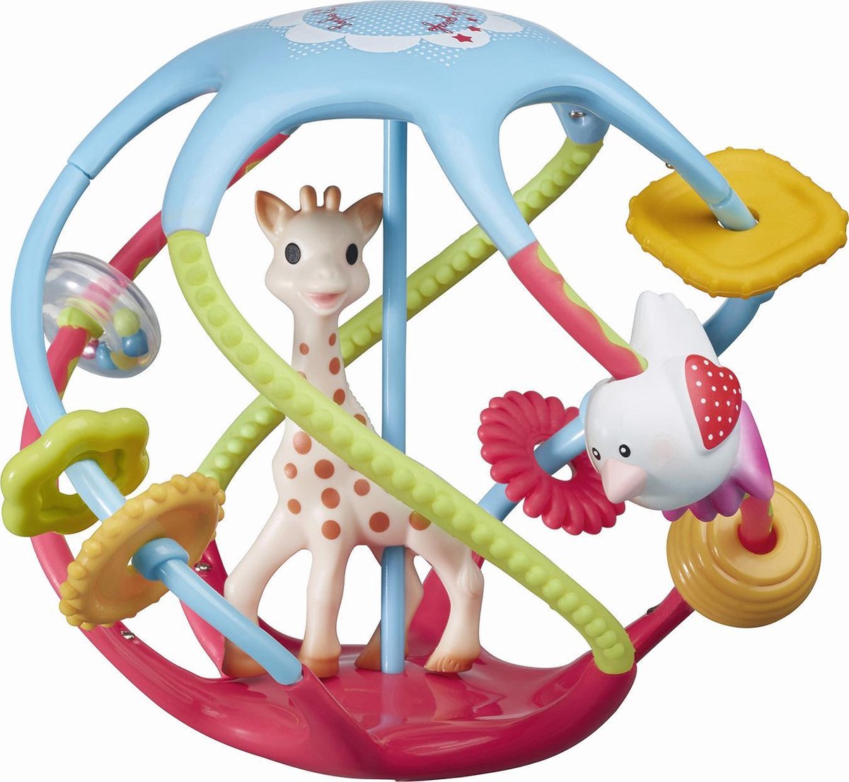 Palla twistin di Sophie la giraffa - palla da gioco - palla giocattolo - giocattoli per bambini - da 6 mesi - ø16 cm - multicolore