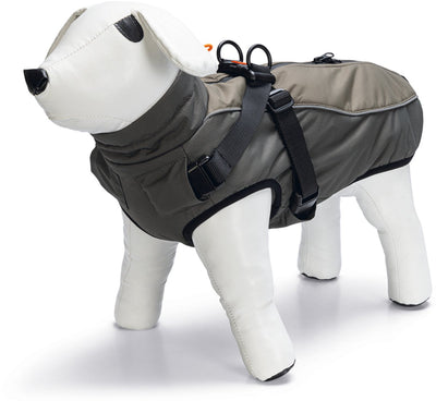 Beeztees milo - hondenjas + hondentuig - grijs - 40 cm