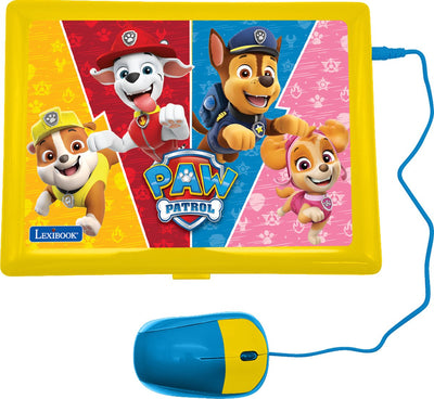 Lexibook Paw Patrol portatile educativo parlante bilingue con 170 attività (85 in ogni lingua), ampio schermo da 6,7" in inglese e tedesco