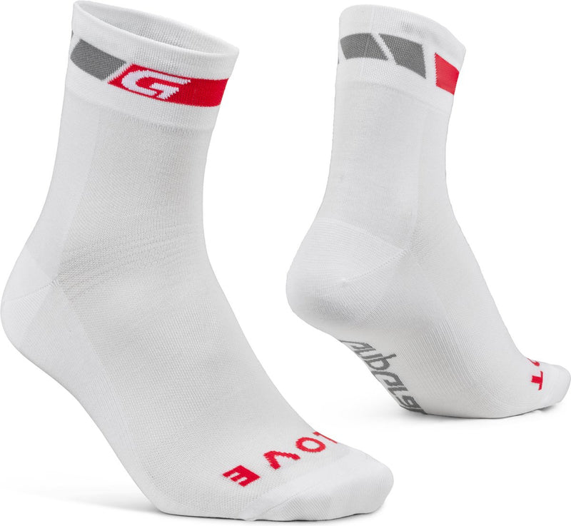 Gripgrab - calcetines de ciclismo clásicos de verano de corte regular 1 par de calcetines de ciclismo coolmax - blanco - unisex - talla xs (35-38)