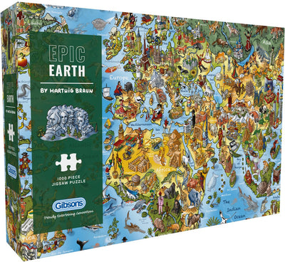 Gibsons - epische aarde ( epic earth ) - hartwig braun - 1000 stukjes - 68×49cm - legpuzzel voor volwassenen